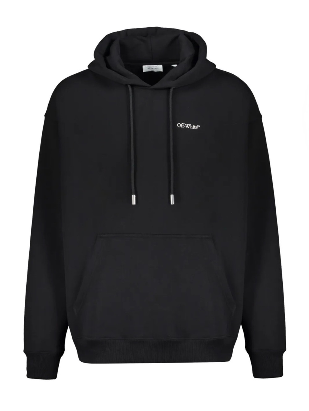 Off white Arrow motif drawstring hoodie